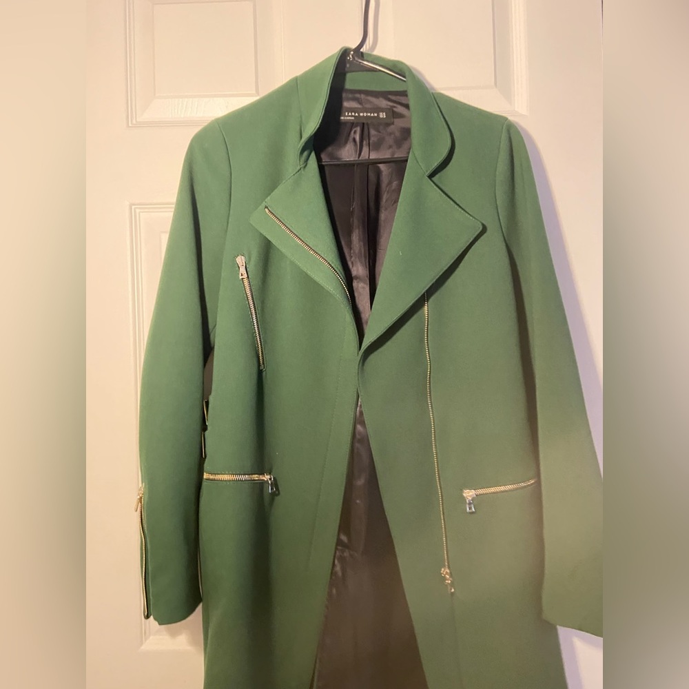 Zara woman forest green coat